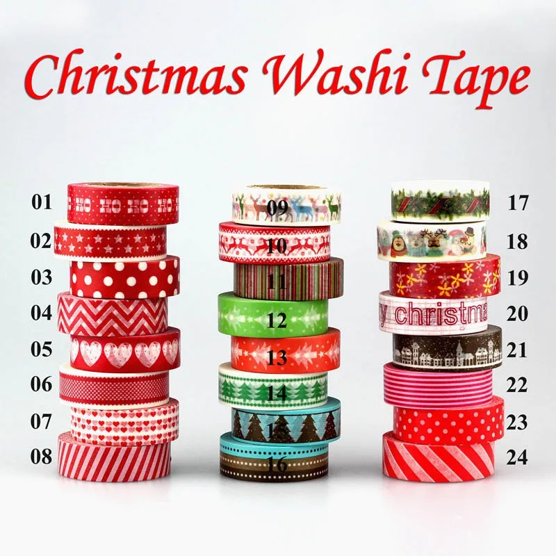 Ho Ho Ho Christmas Washi Tape Red 15mm x 10m